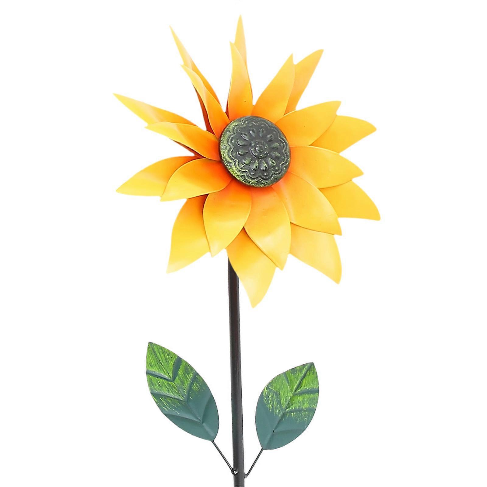 Decorative Pinwheel for Yard and Garden Sunflower Shape Windmill Suitable for Park and Yard Durable Construction 1Set