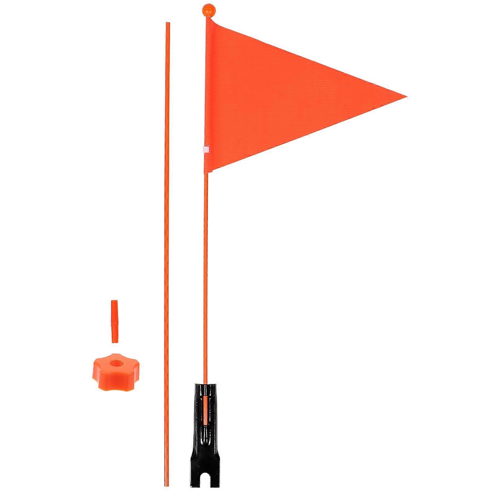Bright Orange Bike Safety Flag for Display Easy to Install Durable Fiberglass Material Perfect for Bikes and Scooters