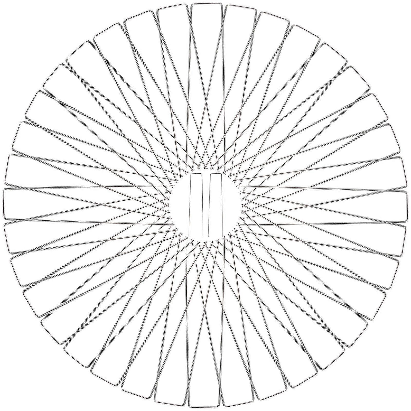 50pcs Steel Wire U Shape Gardening Stakes for Gardening Simple to Use and Lightweight Silver
