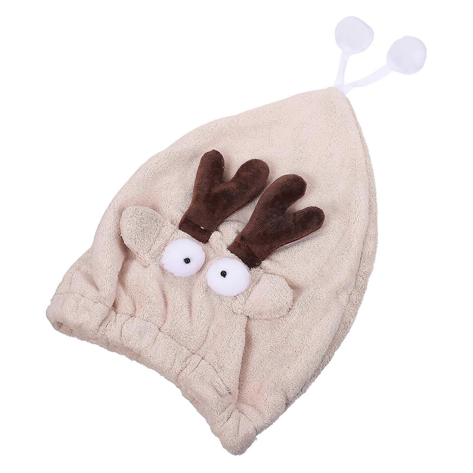 Hair Drying Cap Microfiber Material for Fast Drying 1Pcs Coffee Color