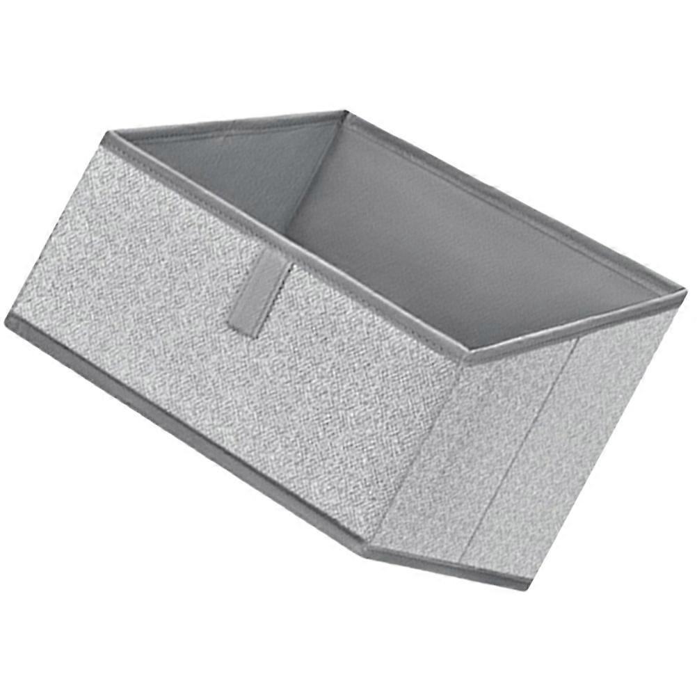 Clothes Organization Bin Large Soft Basket For Miscellaneous Item Organization Grey Fabric 1Set