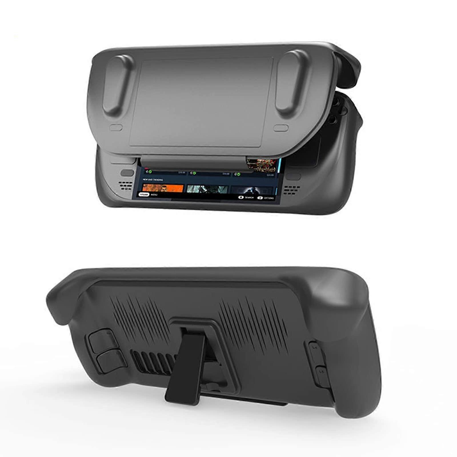 Full Wrap Slim Case Skin for Steam Deck - TPU Anti-Fall Dust Protection with Removable ABS Front Shell and Kickstand