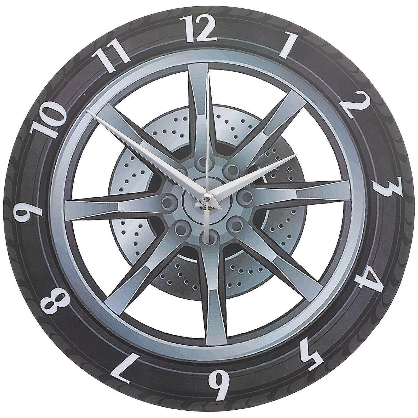 Creative Car Wheel Mute Clock Wall Clock Modern Style Clock Living Room Decor