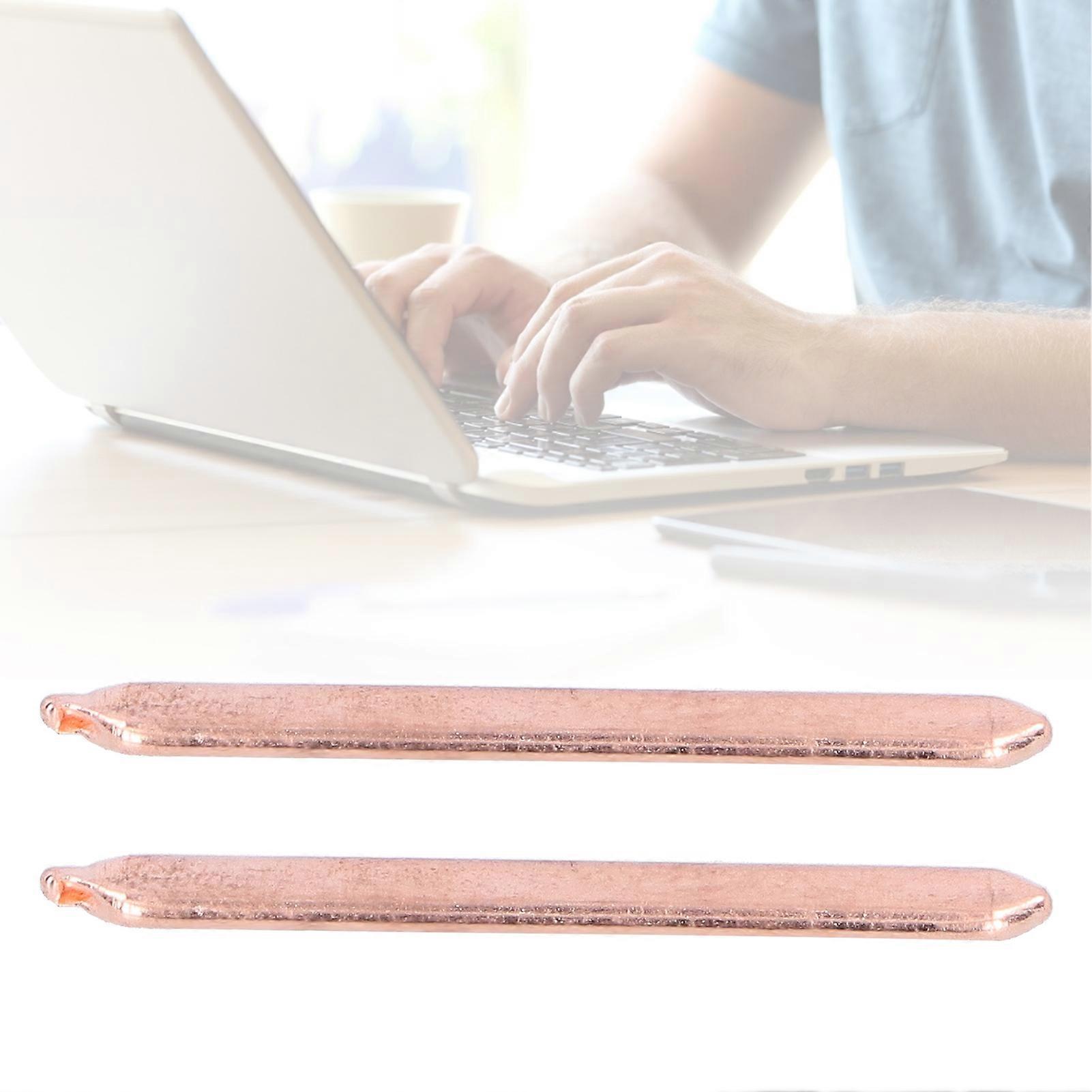 2PCS 80MM Thermal Conductive Brass Tube DIY Laptop Notebook CPU GPU Heatsink Flat Heat Pipe