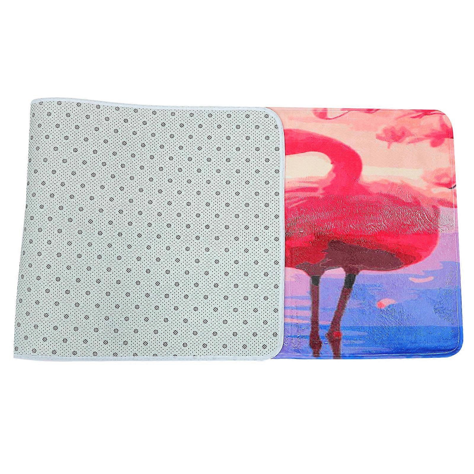 Welcome Mat Floor Rug Household Mat Indoor Entryway Rosy Blended Fabric for 1Pack
