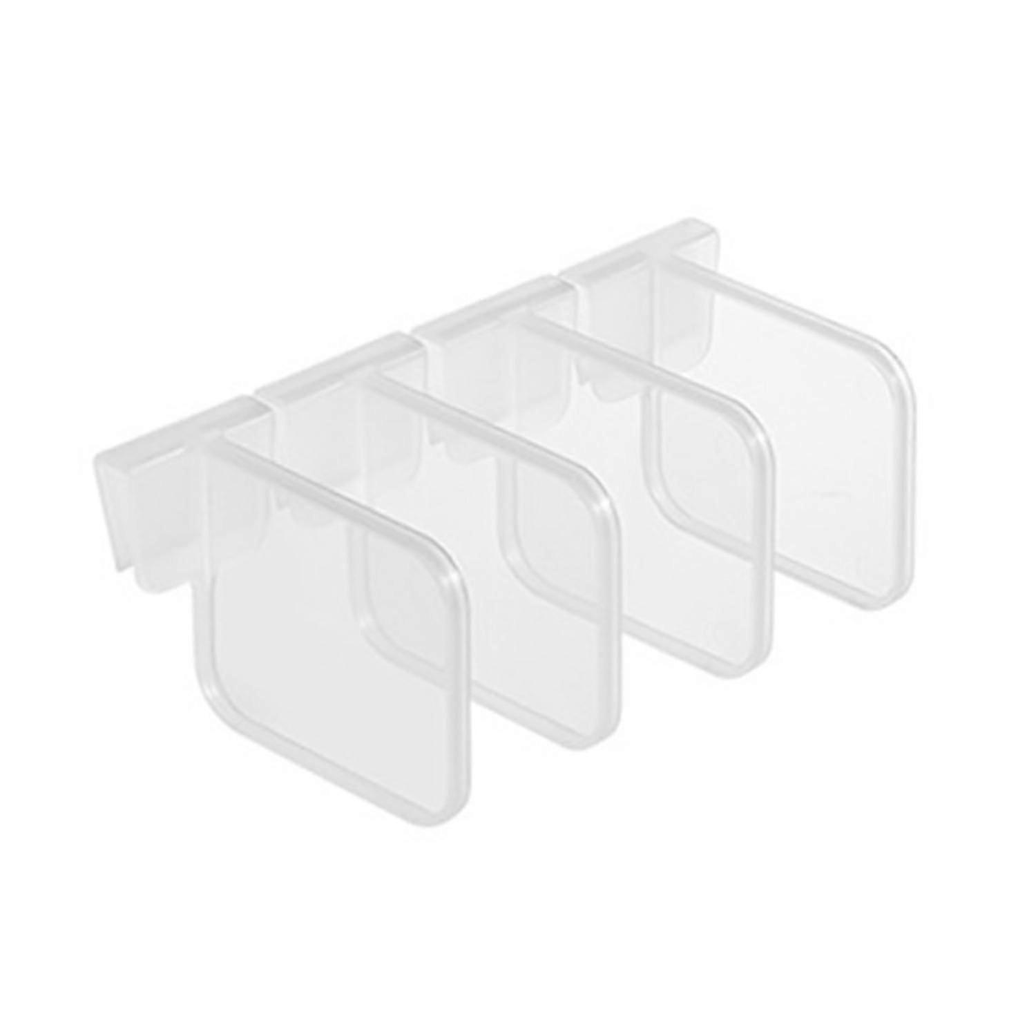 4Pcs Refrigerator Storage Rack Kitchen Snap-on Shelf Sorting Partition Divider