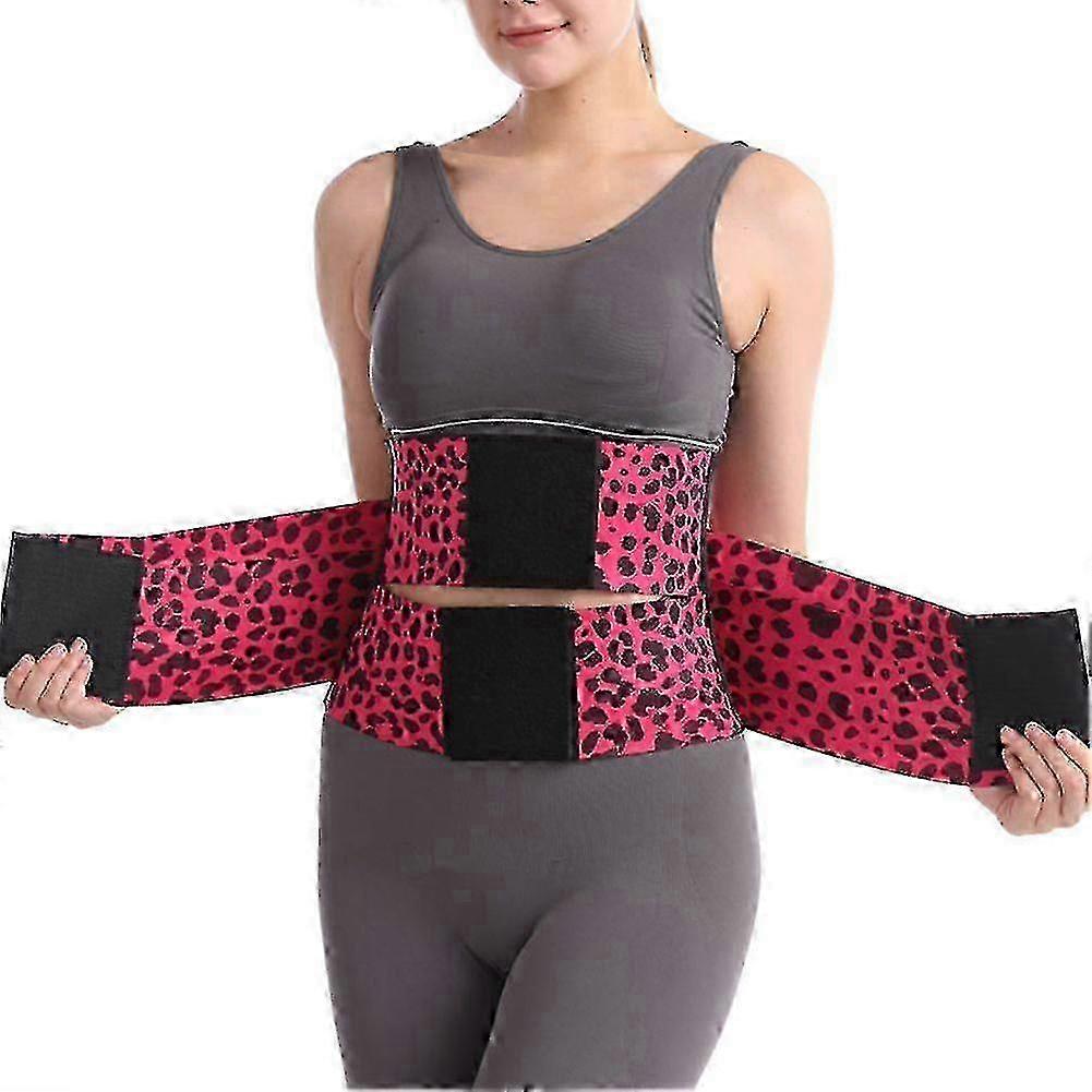 Szülés utáni deréktorna öv nőknek - Állítható és légáteresztő haspánt háttámlával - Rózsaszín Leopárd Design