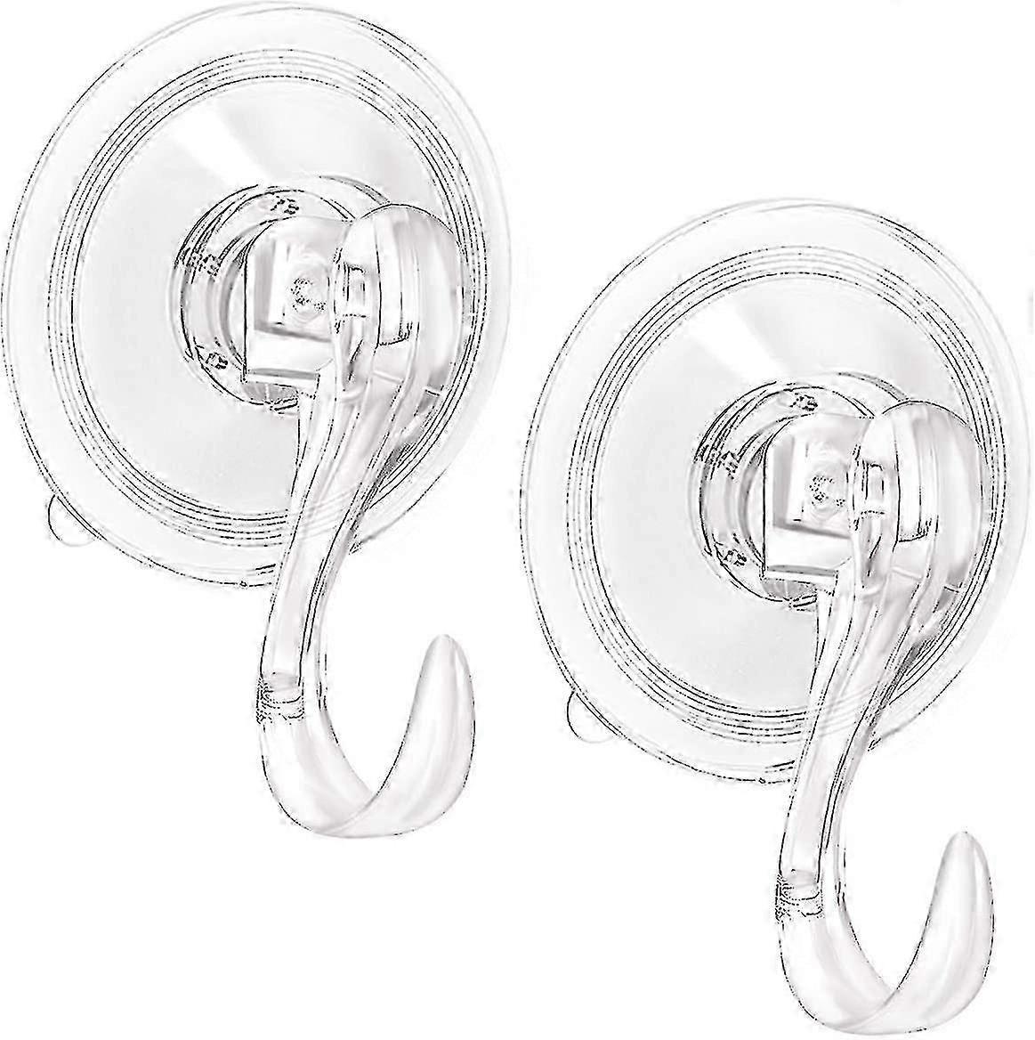2pcs Wreath Hanger, Suction Cup Hooks With Key Lock, Suction Cup Hook--