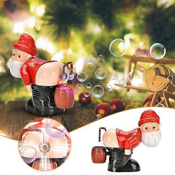 Santa Bubble Machine with Automatic Bubble Blowing, Light, Music - 2023 - Includes 60 ml Solution