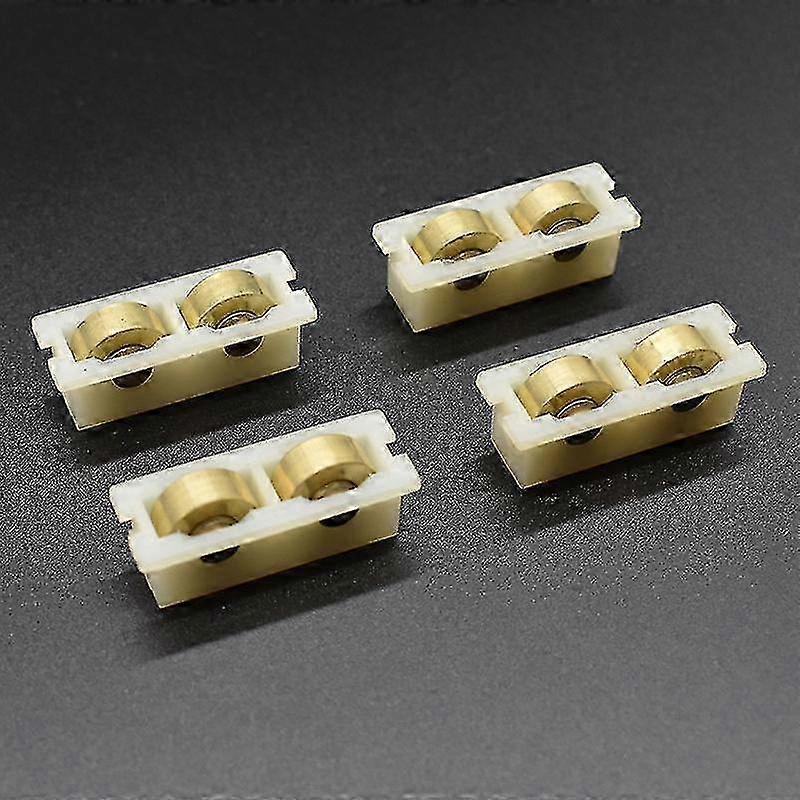 2025 Sliding Window Tandem Roller Assembly, Flat Brass Rollers (50 Pack)common To Doors And Windows