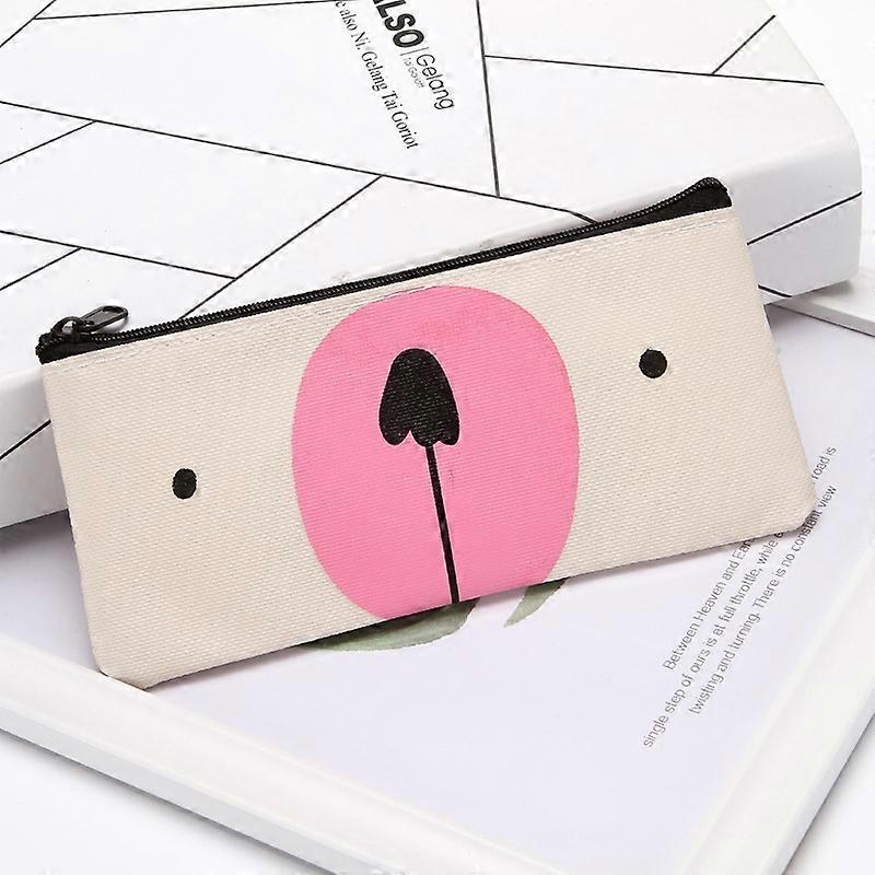 Cartoon Simple Student Oxford Large Capacity Pencil Bag
