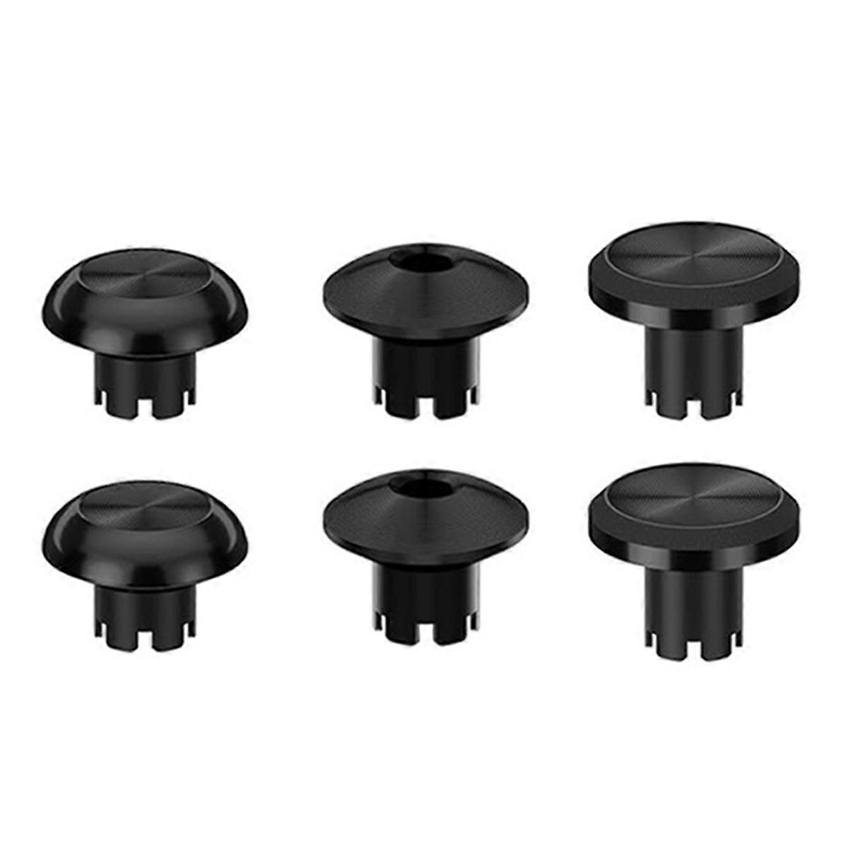 6-in-1 Metal Thumb Joystick Cap Accessory for Edge Series Controller 6 Interchangeable Joysticks Black