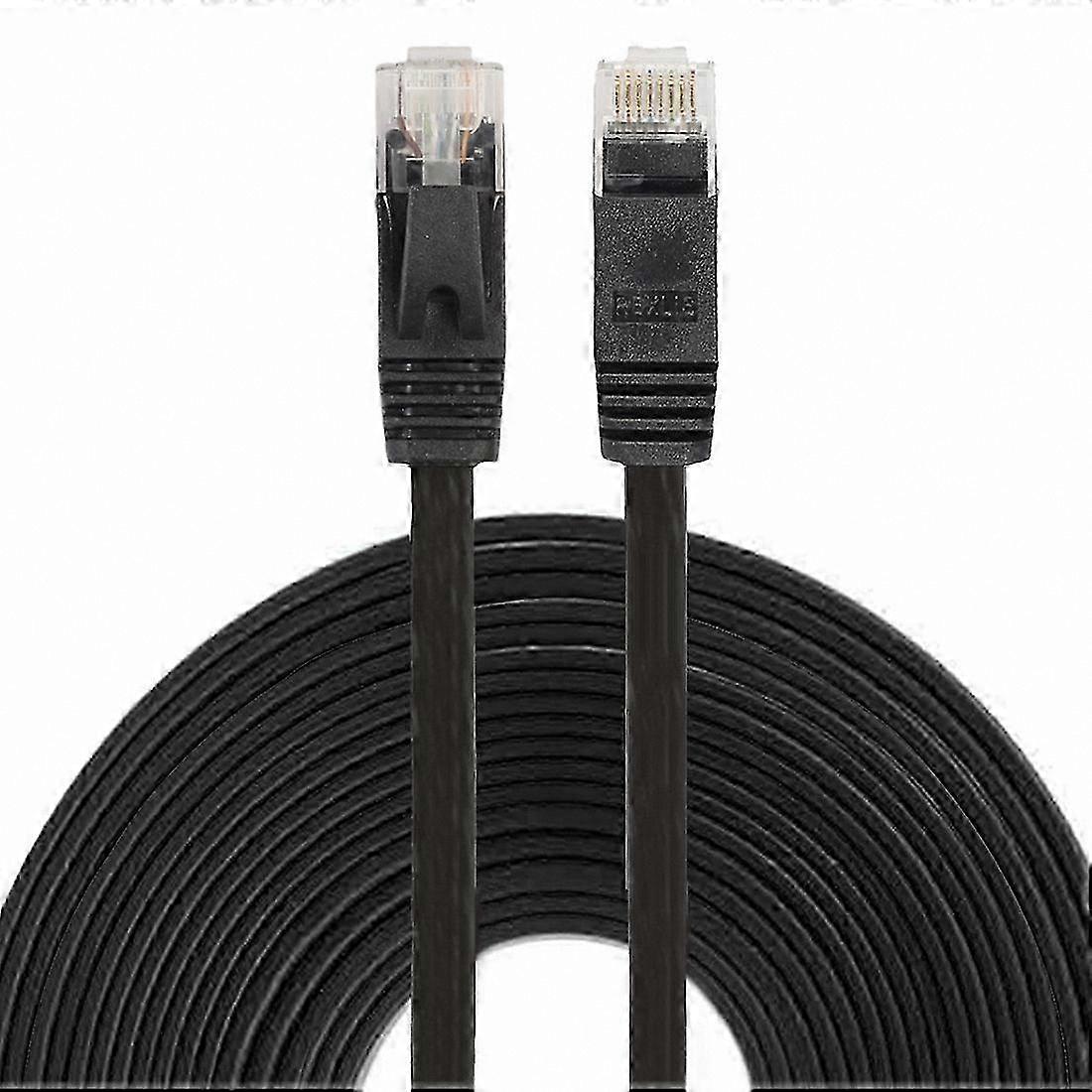 10m Slim CAT6 Flat Ethernet Cable, RJ45 Network Patch Cord for LAN Connection