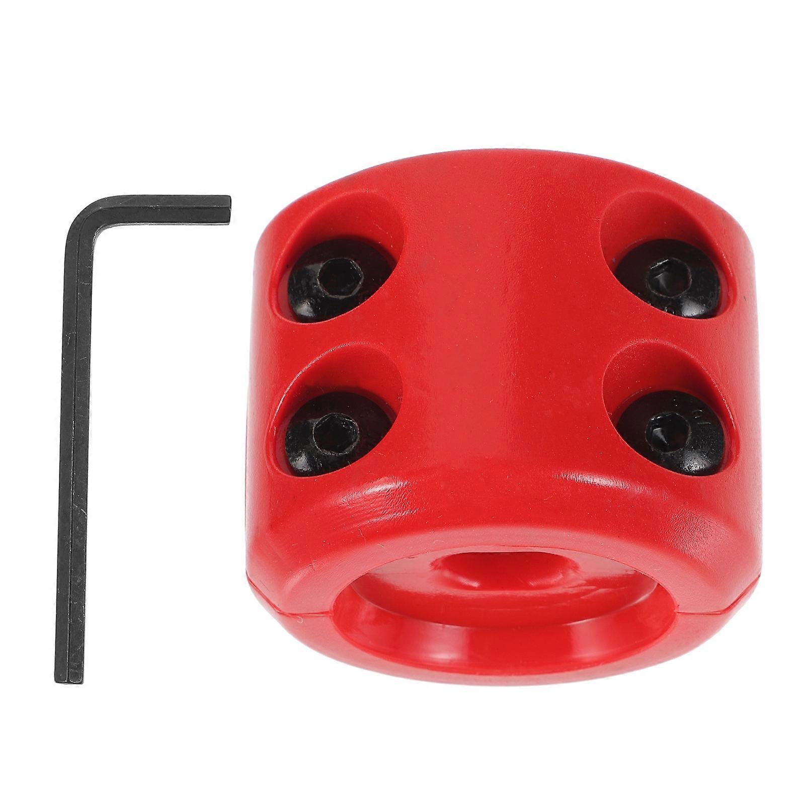 ATV Winch Cable Hook Rubber Stopper for Synthetic Rope Enhances Safety and Efficiency Red Color