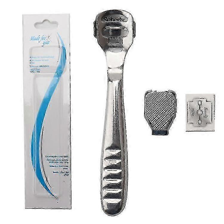 Limes de pied pour peau dure, 2 en 1 grattoir de pied dissolvant de peau dure avec 10 remplacement-YUHAO