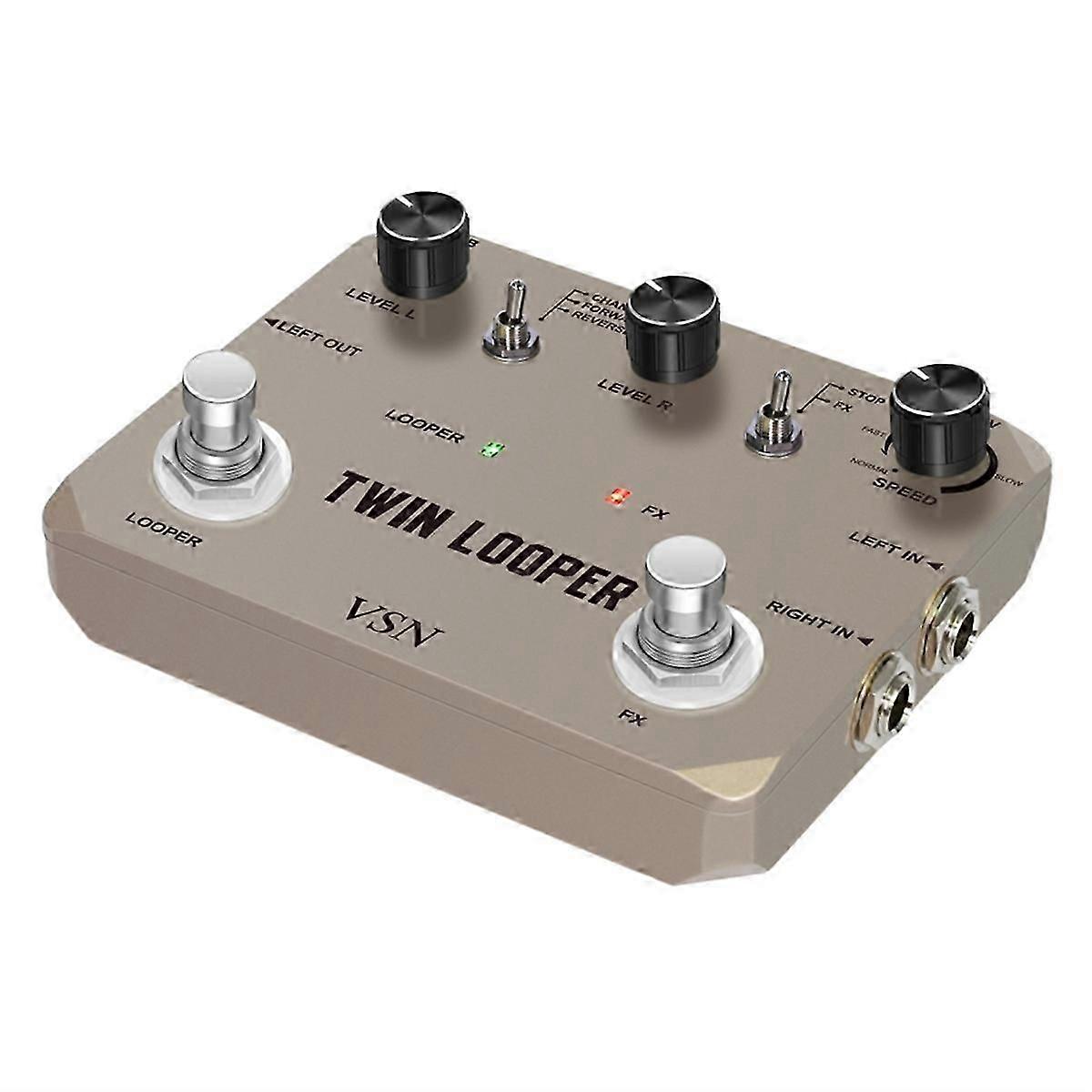 Twin Looper Electric Guitar Effect Pedal Loop Station Box 11 Types Play Modes Stereo Input/Output