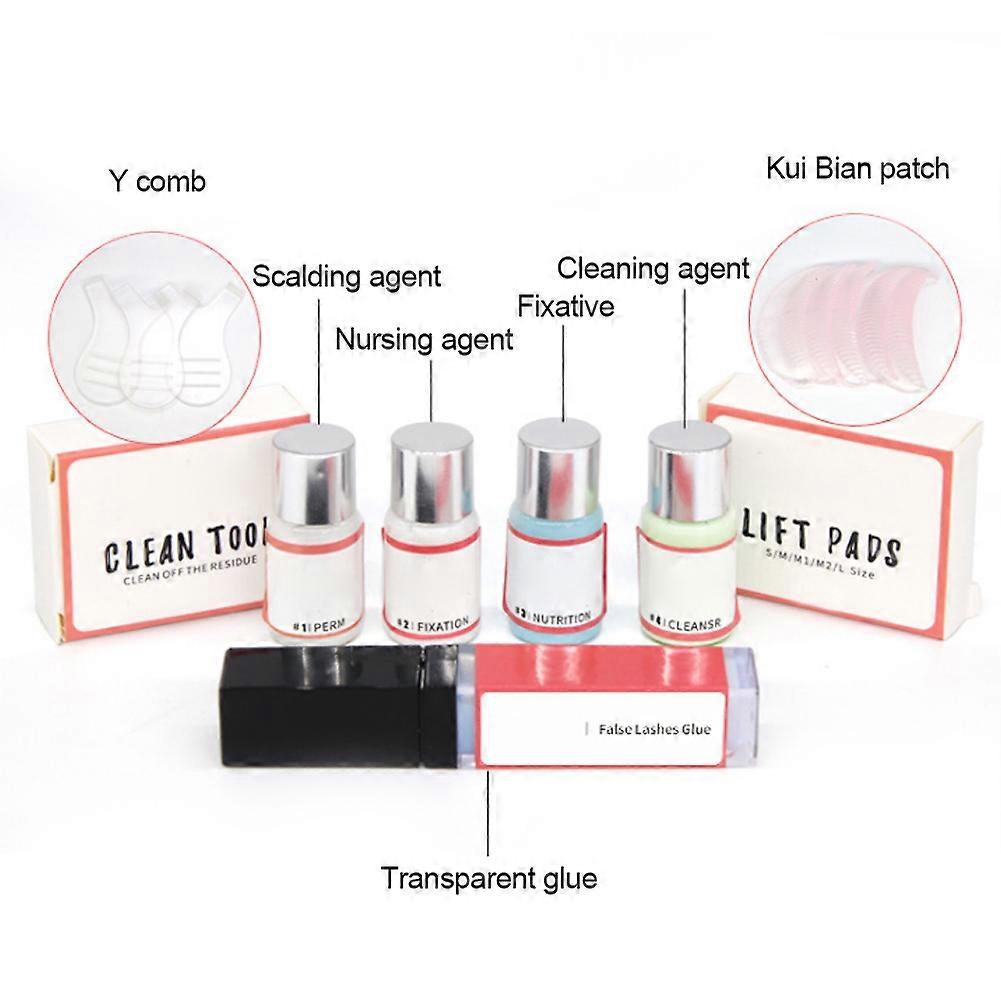 Eyelash Perming Kit Curling Set with Perm Agent & Fixing Liquid