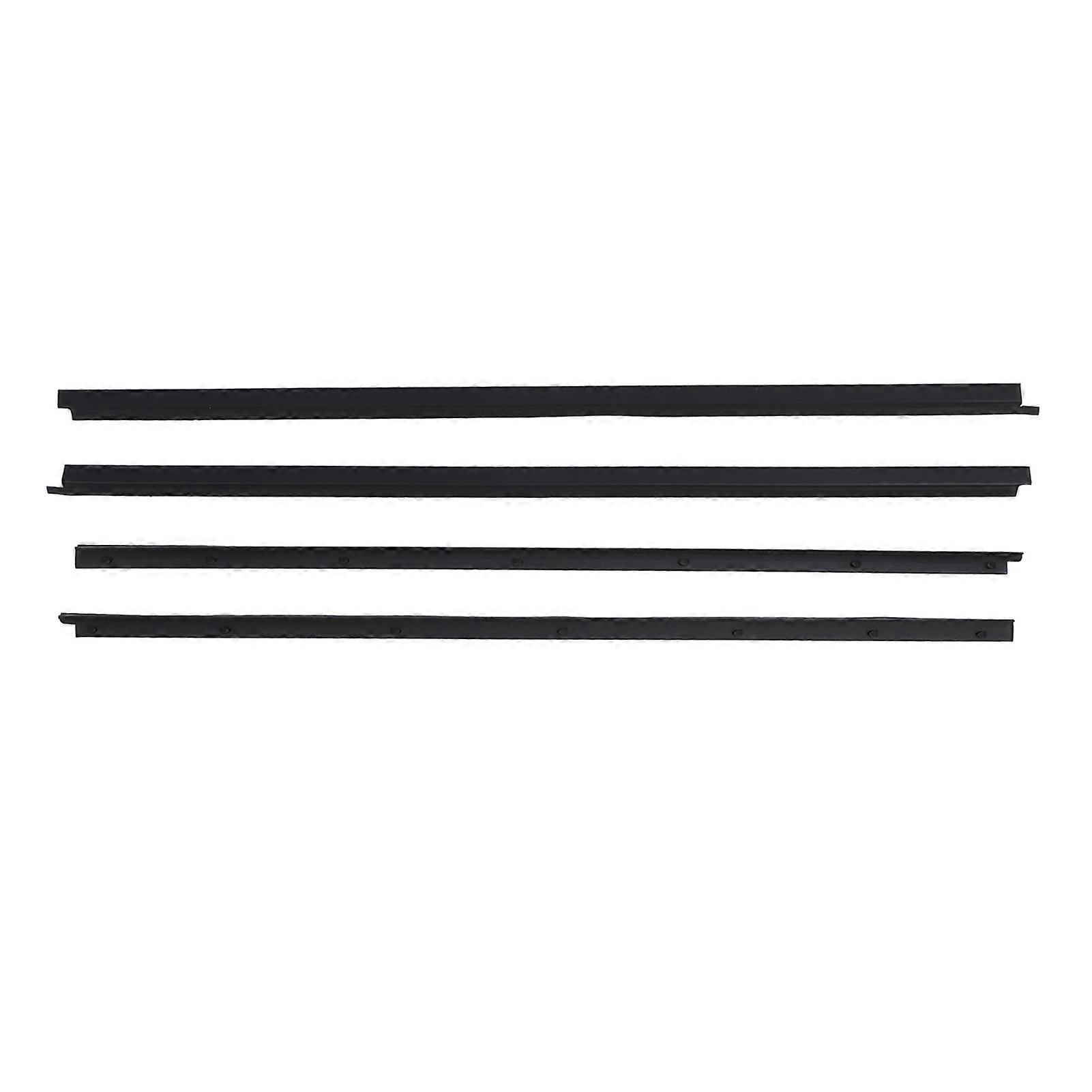4PCS Car Door Window Weatherstrip Decorative Leakproof Windproof Black 80821 01G00 for Navara D21 Series 1985 to 1997