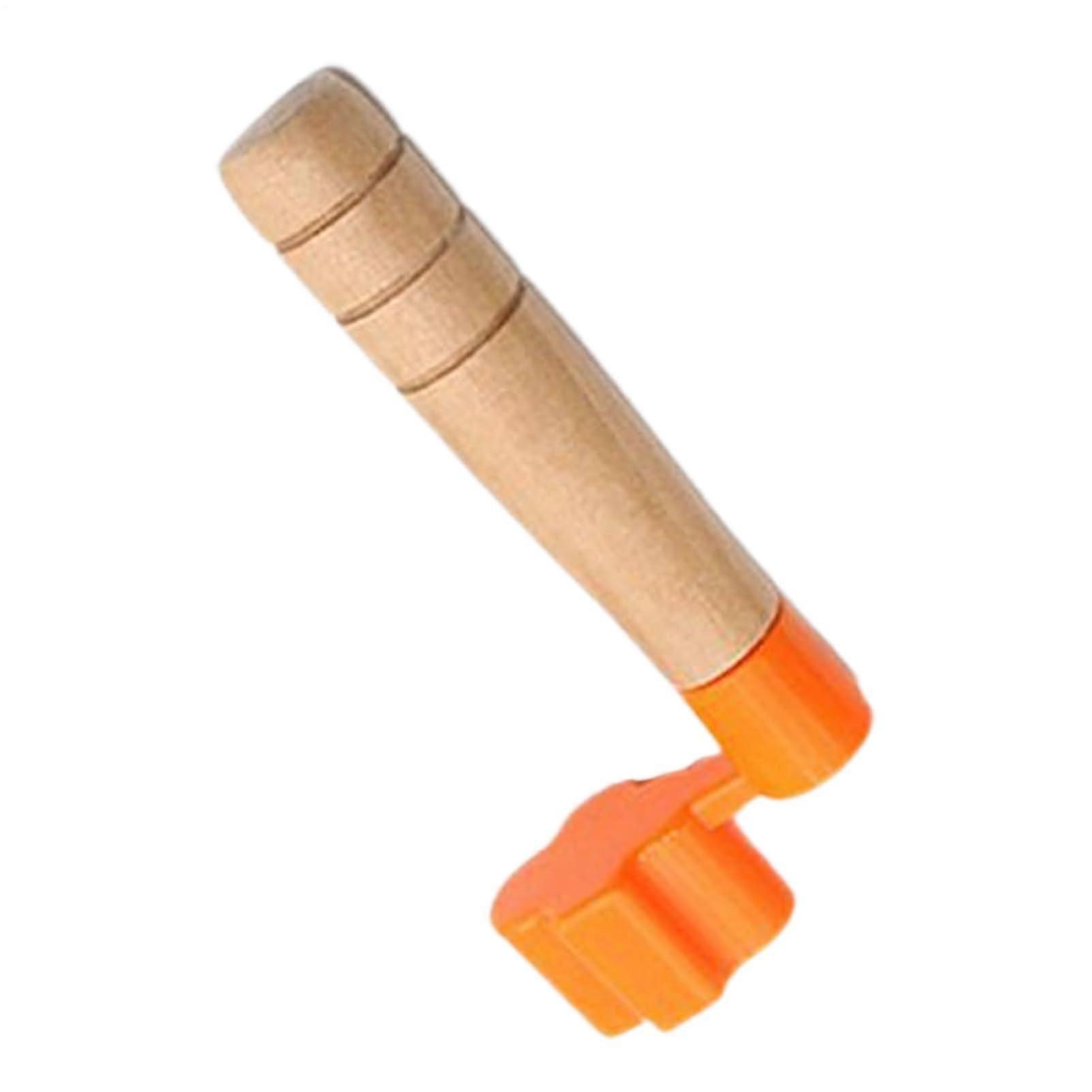Acoustic guitar string winder, ergonomic tuner puller, accessory for live practice in orange.
