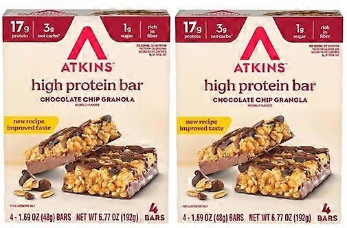 Atkins High Protein Bar Chocolate Chip Granola 2 Pack