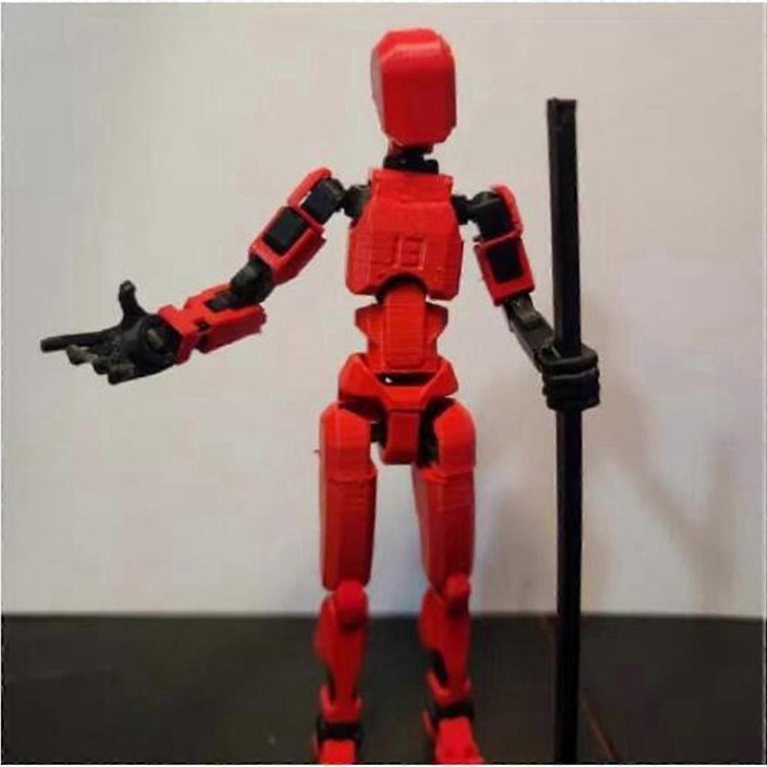 Robot Action Figure, 3D Printed with Full Articulation Yellow
