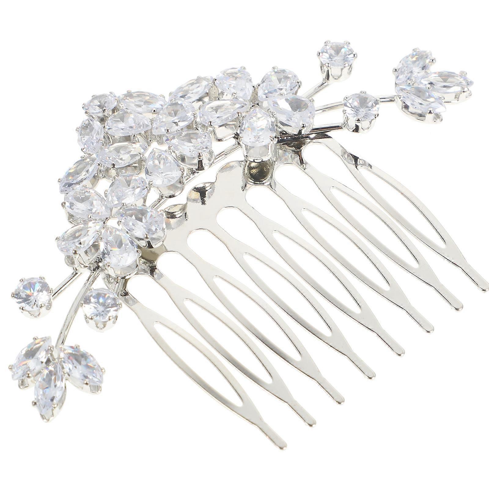 Aluminum Alloy Rhinestone Hair Comb for Decoration Wedding Hair Piece