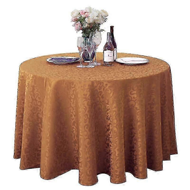 Tablecloth Tear Resistant No Fading Polyester Washable Round Tablecloth for Kitchen