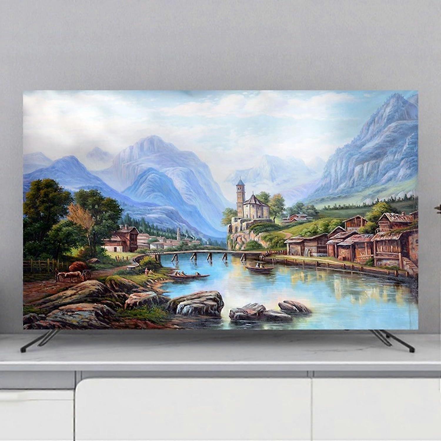 TV Covers Indoor TV Cover For 3280 Inch TVs DustProof Soft Fabric Screen Protector Wall Mount Desktop Monitors 70In