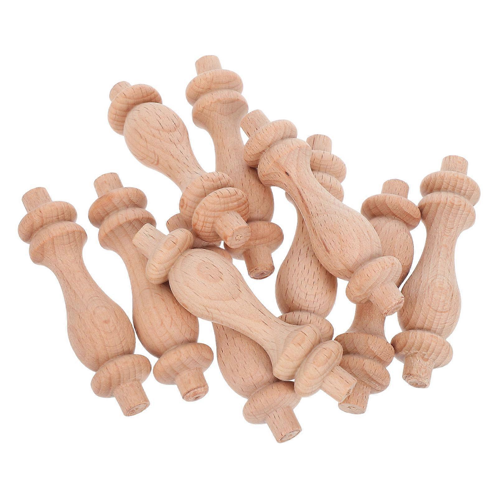 Wooden Column for Decoration 20Pcs Unpainted Wood Columns for Craft Furniture
