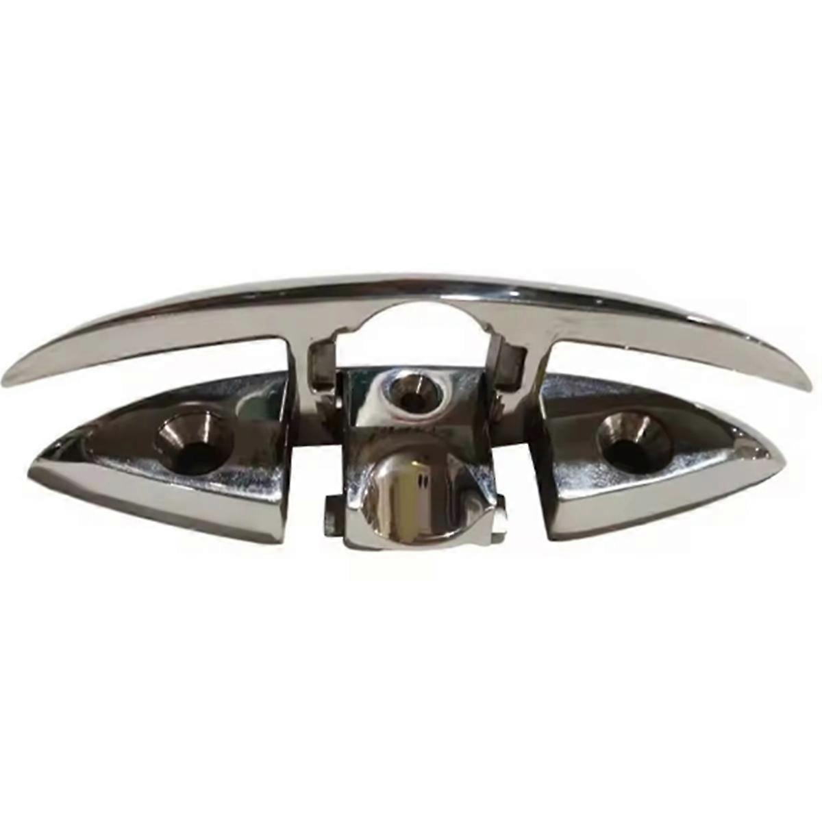 Boat Deck Foldable Cleat 5-Inch Removable Pre-Drilled Mooring Cleats Polished Glossy Kayak Yacht Cle