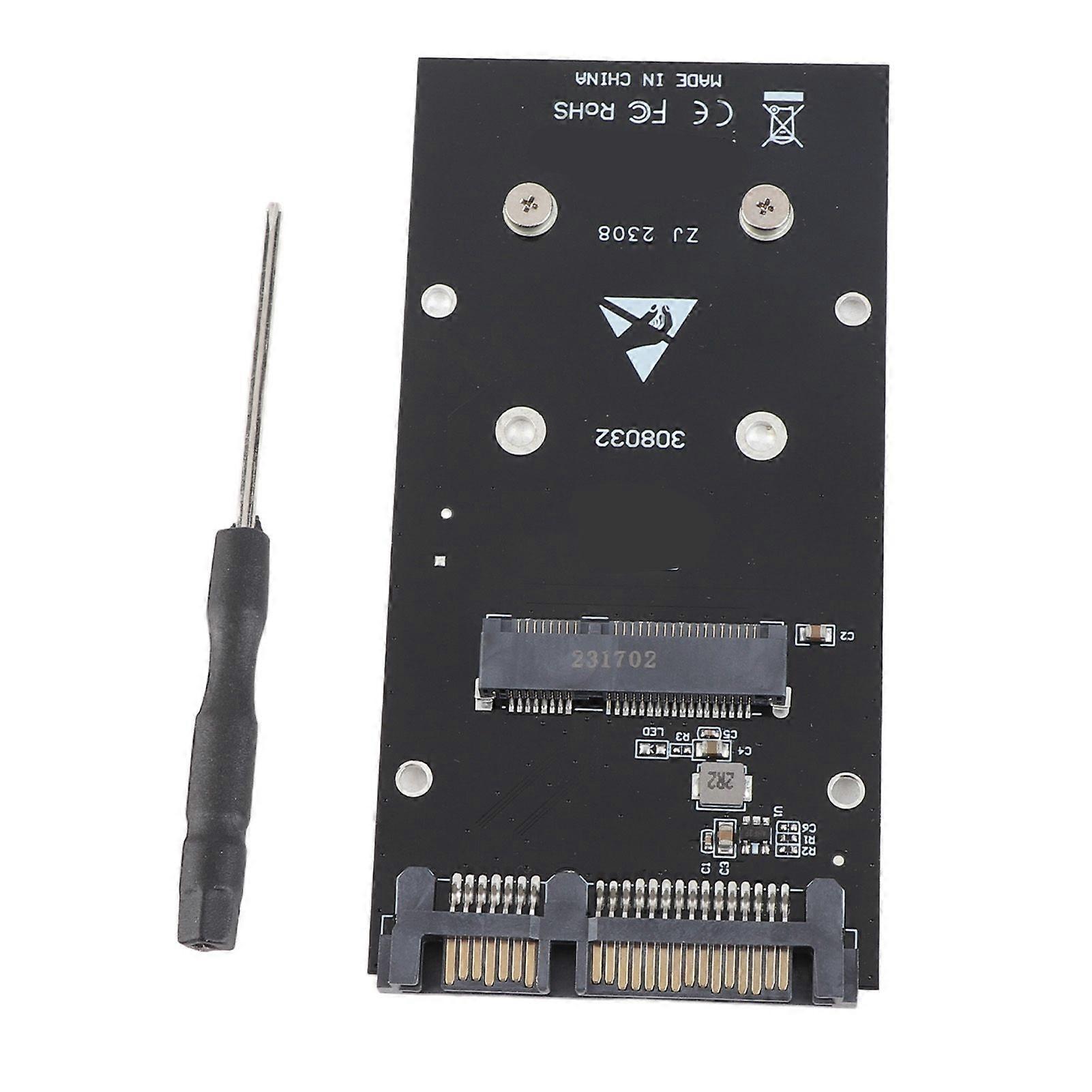 MSATA to SATA III Adapter 6Gbps Fast Transfer Mass Storage Interface PCB with SATA Interface for Desktop Computer SSD