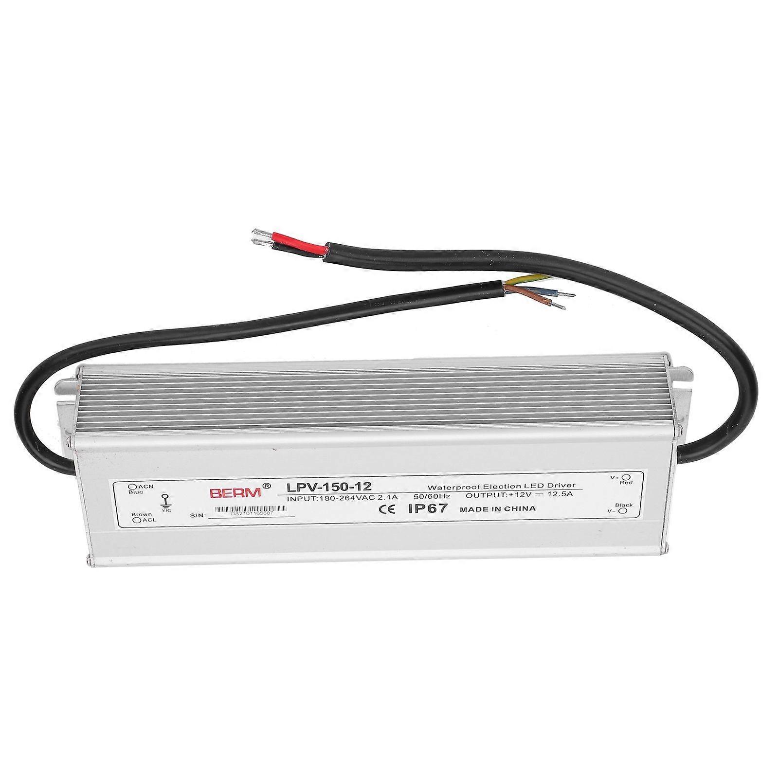 BERM Switching Power Supply IP67 Waterproof Overvoltage Protection DC12V 150W LPV15012