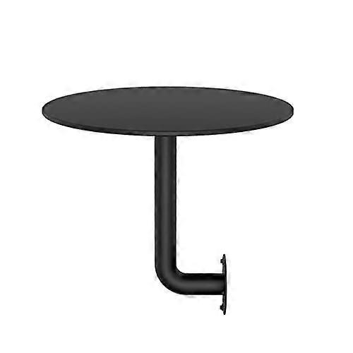Round Coffee Table Nordic WallMounted, Marble , Black Iron Finish, Dia 40 cm / 15.7 in, Modern Bar Counter Style