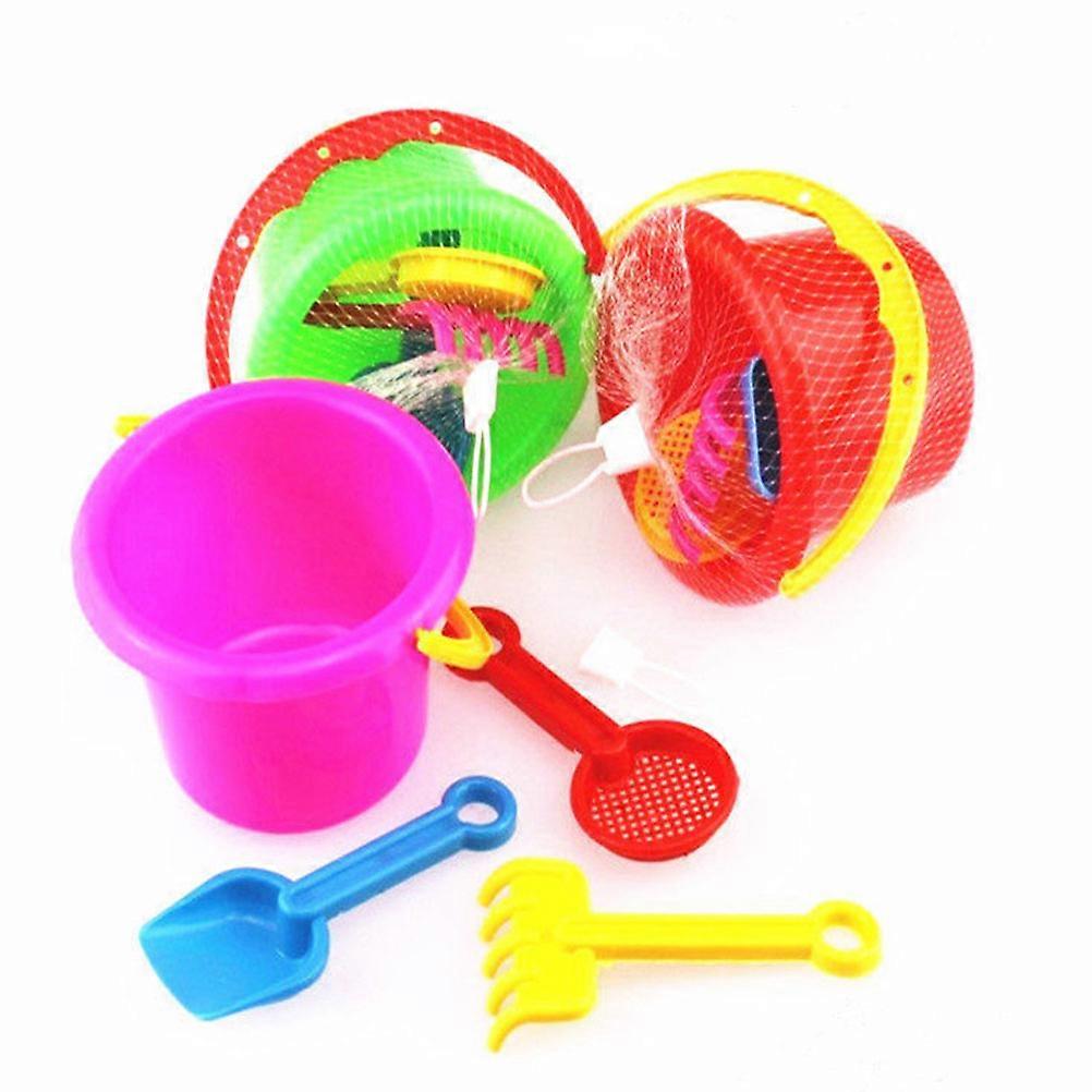 Kid Sand Toy Plastic Beach Bucket Set for Children 6Sets Educational Play