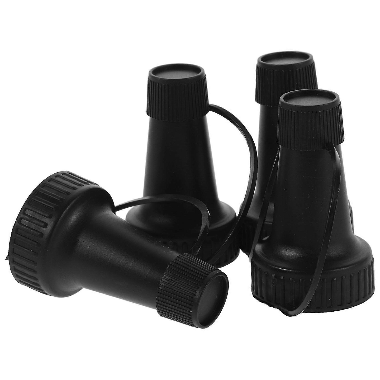 Olive Oil Dispenser Spout for Toy Enthusiasts Made of Plastic in Black Color for Accurate Dispensing 4Pcs