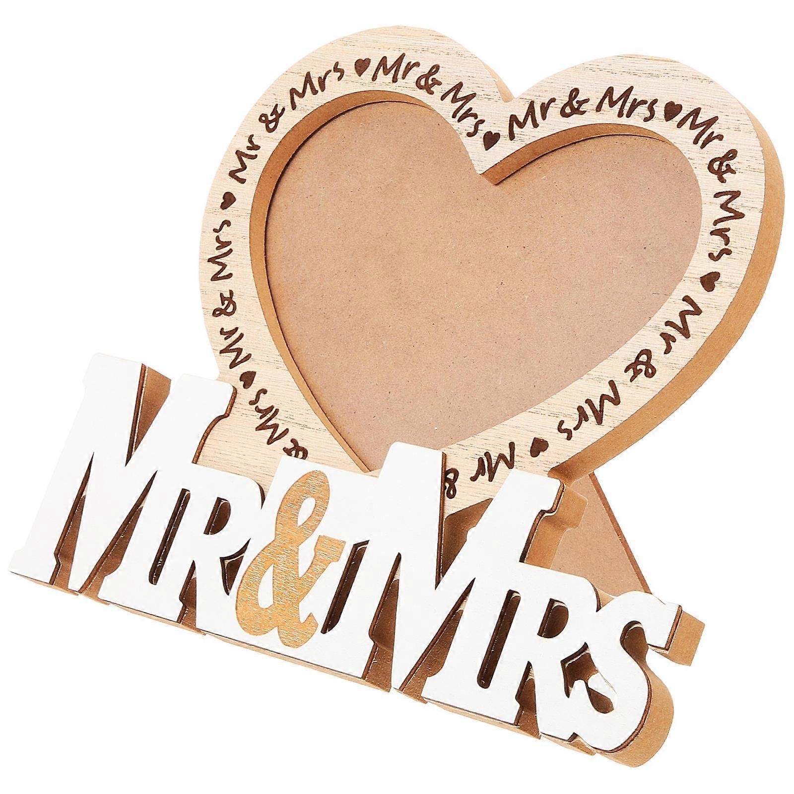 Wooden Photo Frame 2Pcs Wedding Engagement Gift Ideal For Couples In Khaki Color With Commemoration Function