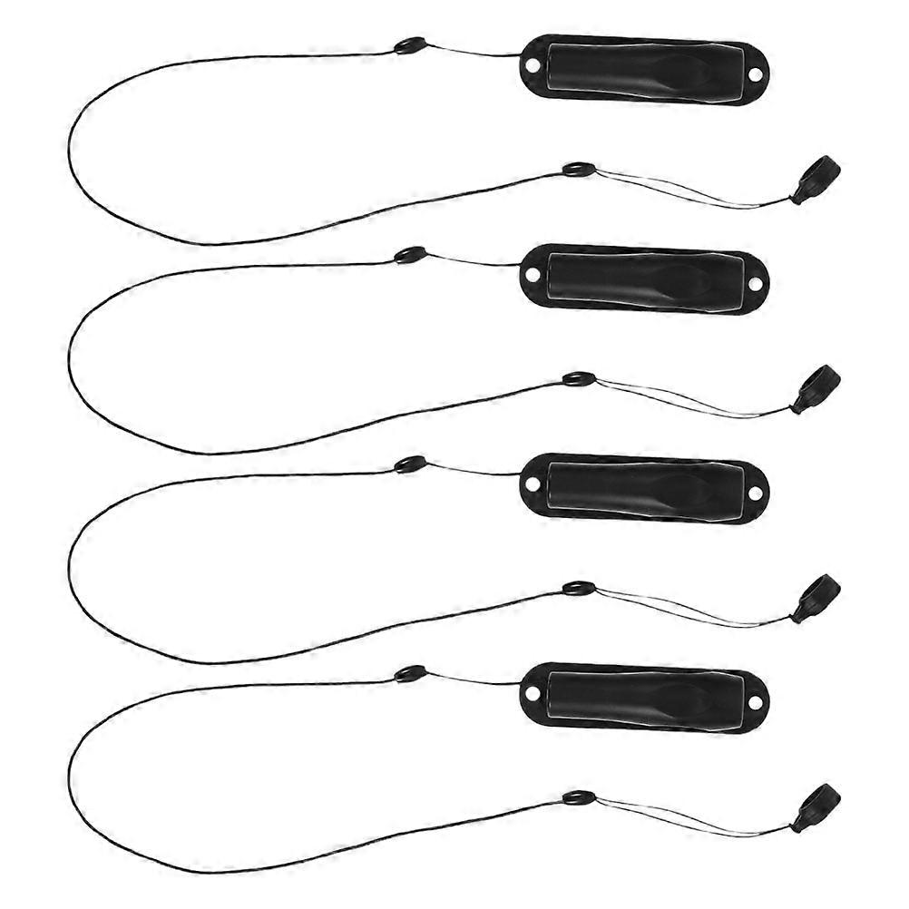 Anti Loss Lanyards For Stylus Pen With Holder Black Elastic Design For Students Daily Use 16 Pcs
