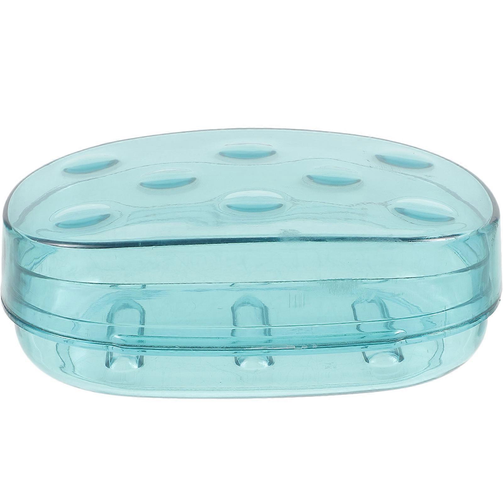 Household Soap Case Japanese Style for Storage Use Blue 2Pcs Soap Container