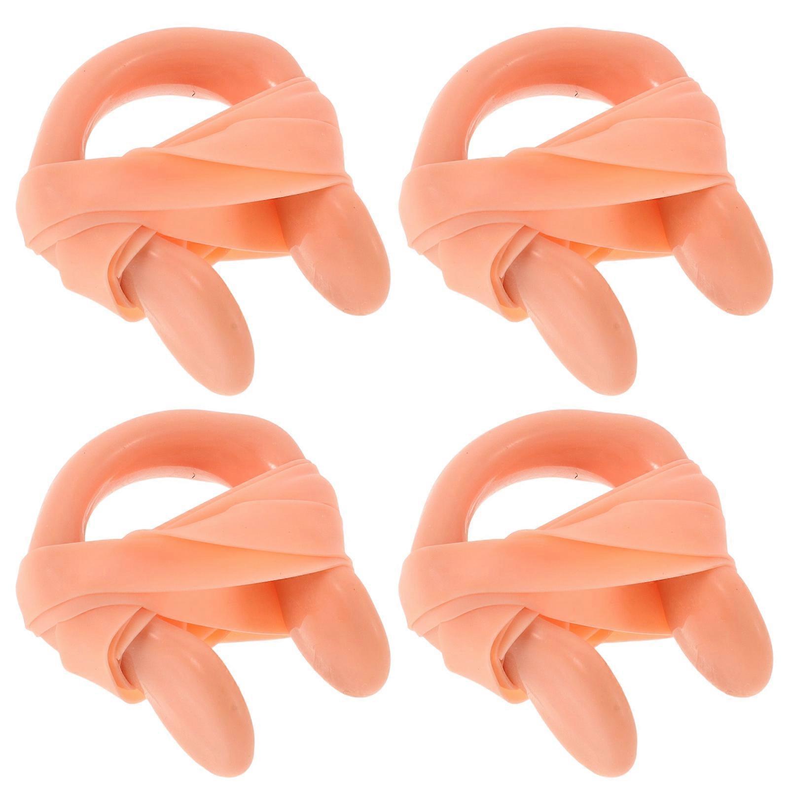 Beige Silicone Nose Clips for Swimming Nose Plug with Elastic Strap 20Pcs