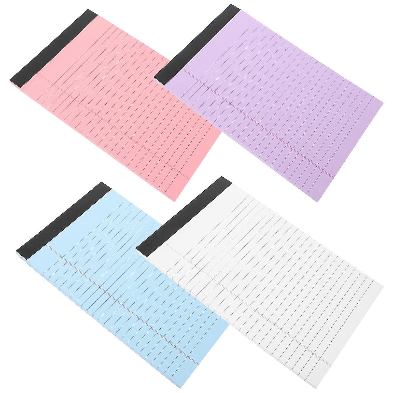 Notepad Paper Lined Legal Pads for Note 2Pcs 4 Books Portable Assorted Color