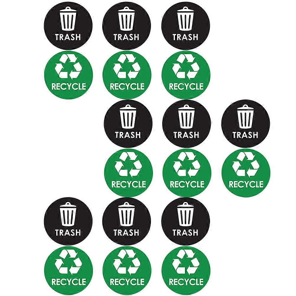 Trash Can Sticker Recycling Labels for Waste Sorting with 5Sets