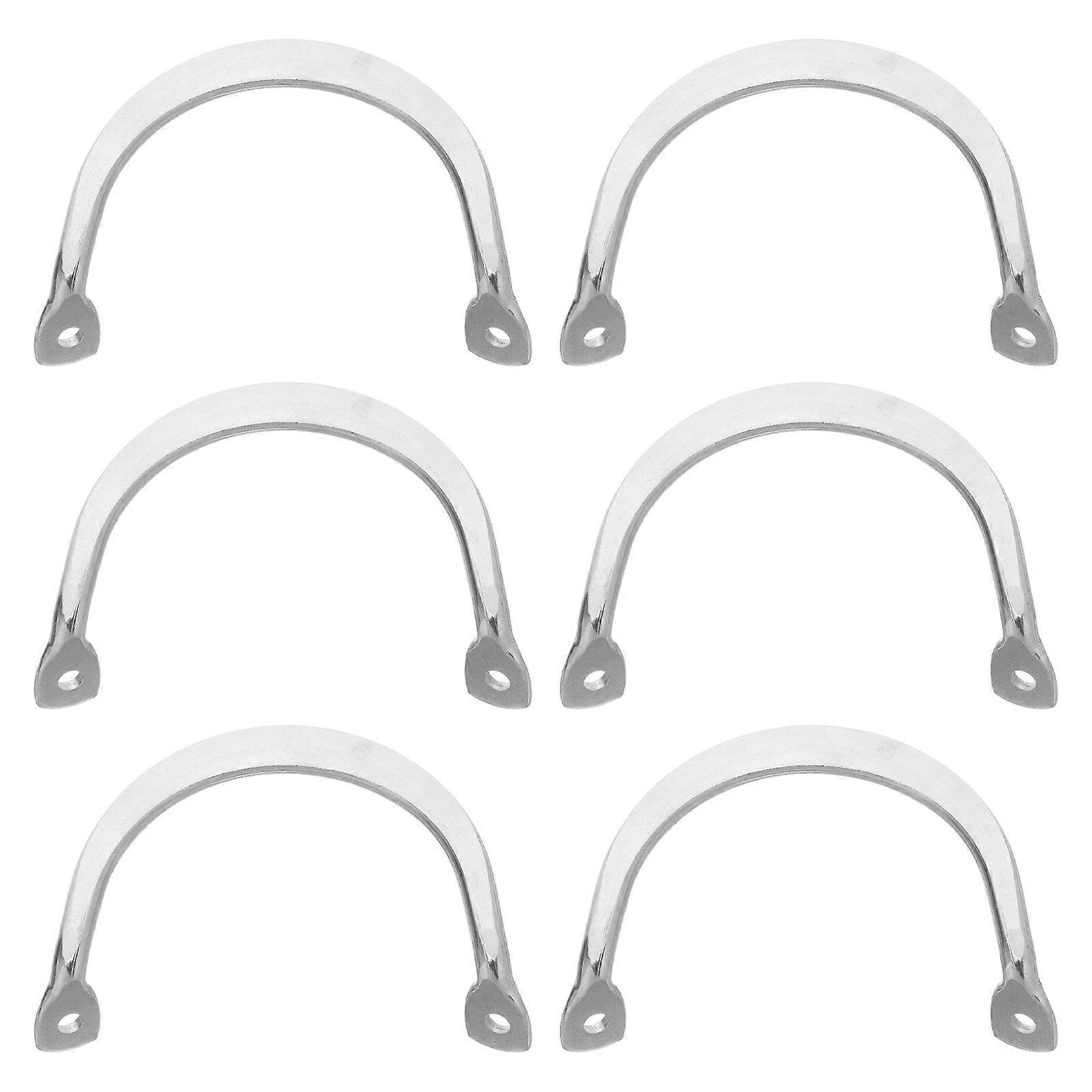 Silver Stainless Steel Replacement Handles for Pot Ear 24Pcs