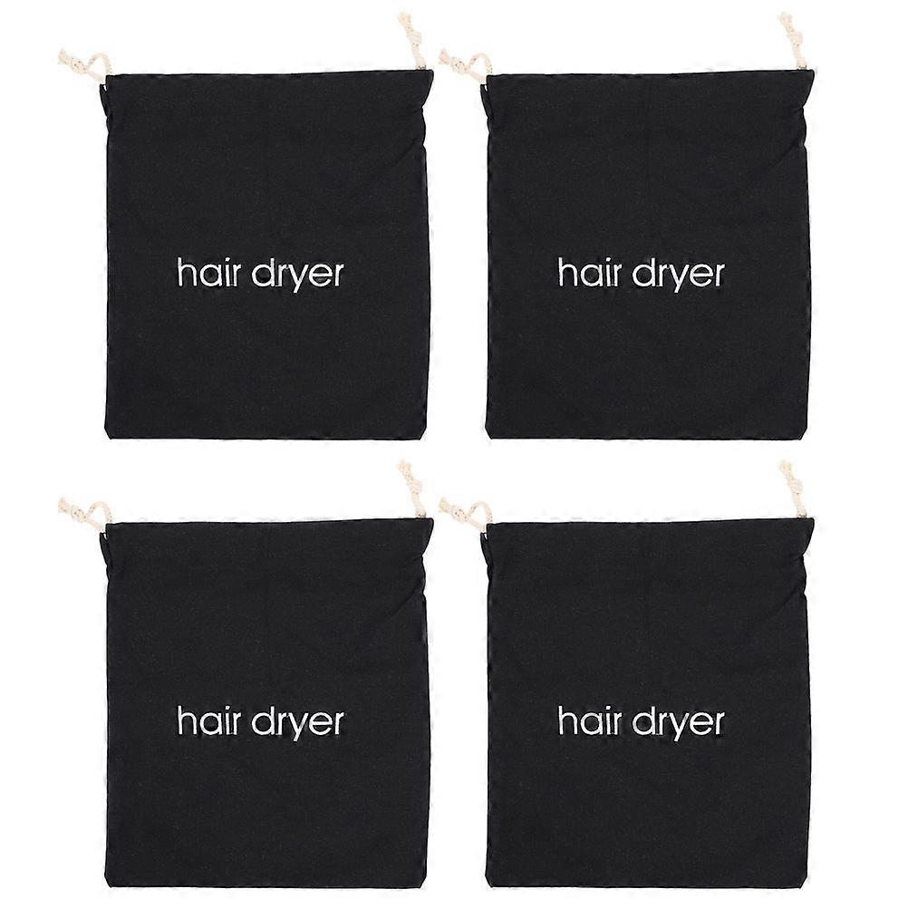 Travel Hair Dryer Drawstring Carrier Designed For Indoor Outdoor Use Rectangular Black Storage 20 Pcs