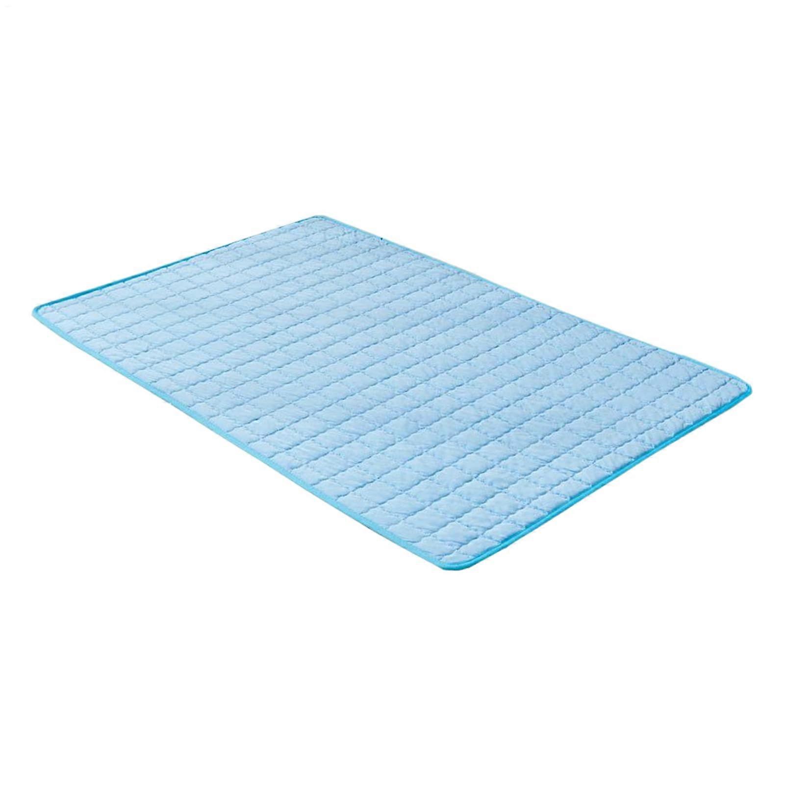 Pet Cooling Mat Cat Cooling Mat Dog Cooling Mat Breathable NonSlip Waterproof 69 X 48 Cm Indoor Outdoor Blue