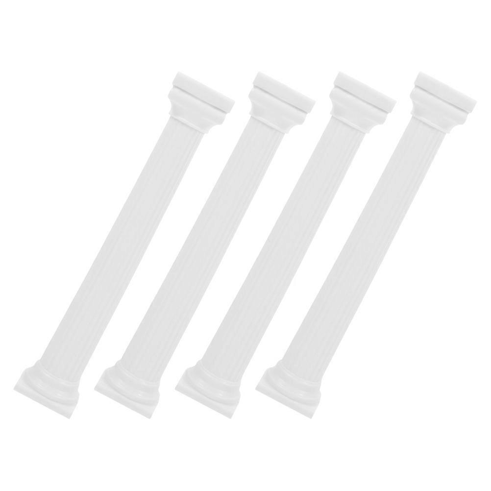 8Pcs Roman Column Cake Stand for Cake Support White Plastic Pillars