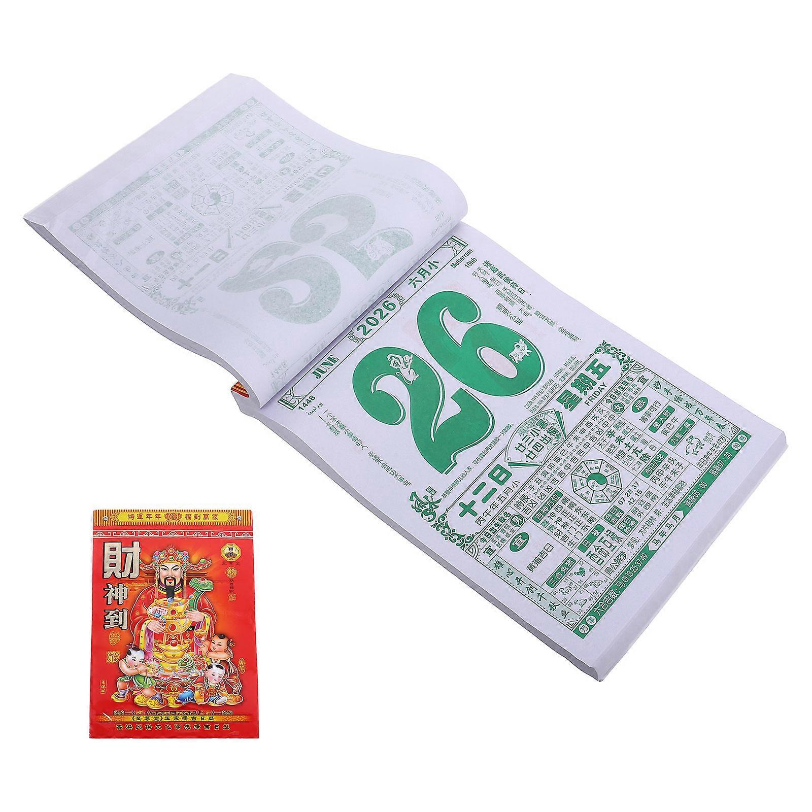 Chinese Daily Calendar Tear Off for Countdown Use 3Pcs Year of The Horse