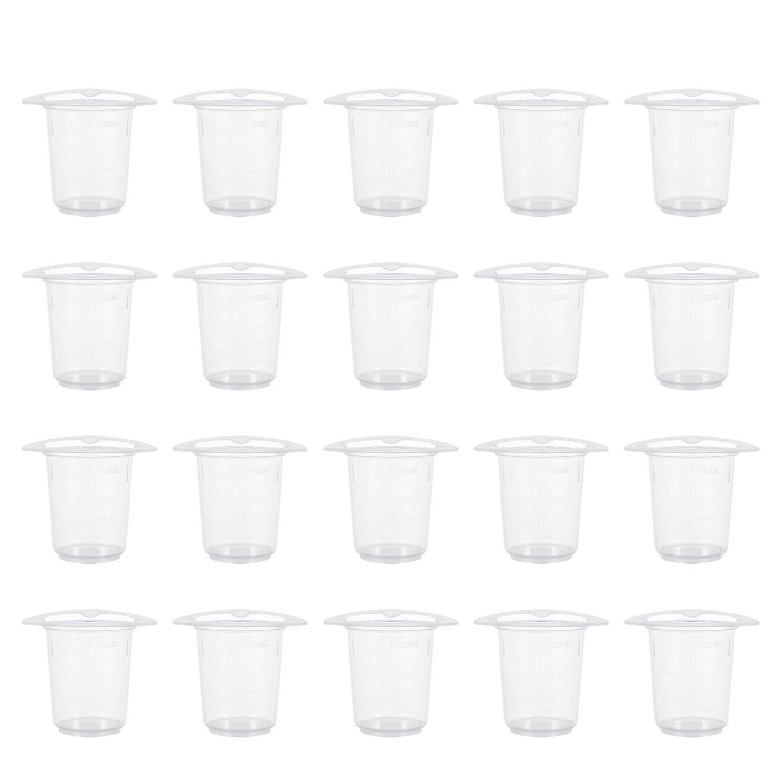 Measuring Cups Plastic Graduated Beakers for Laboratory Supplies 20Pcs