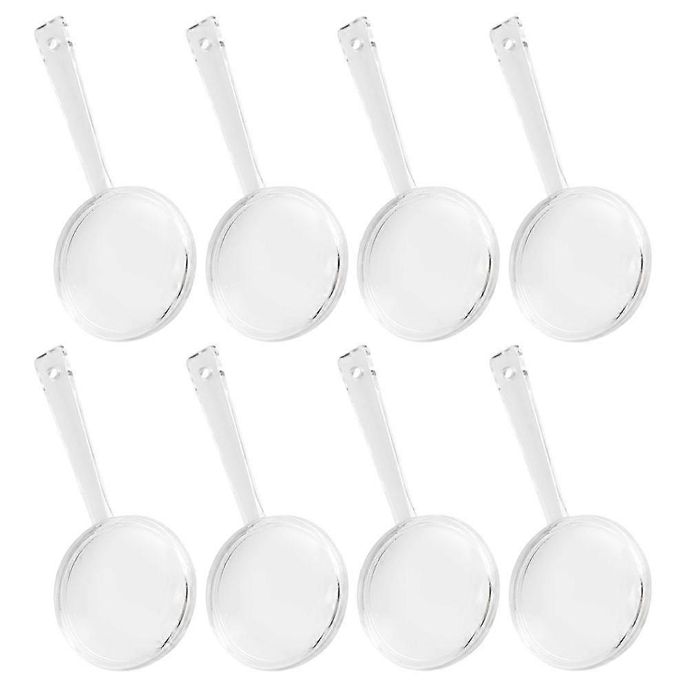 Acrylic Magnifying Glass for Reading 24Pcs Transparent Handheld Magnifier