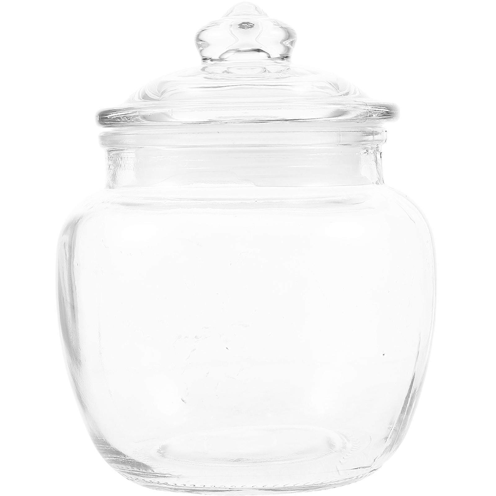 2Pcs Household Glass Storage Jar Multi-functional Airtight Sealing Container Perfect For Kitchen Use And Practical