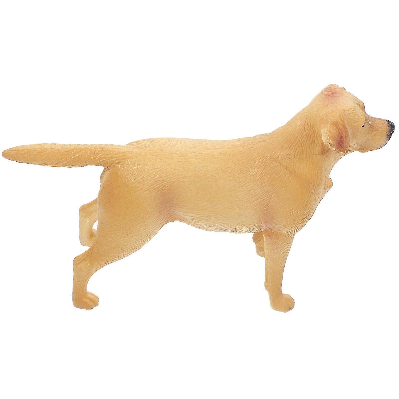 Dog Model Decorative Dog Statue for Decor 2Pcs Plastic Figurines